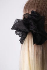 Micro Scrunchie In Black Crush Dye