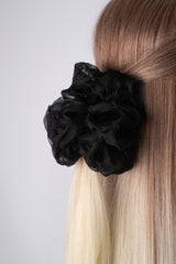 Micro Scrunchie In Black Crush Dye