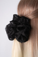 Micro Scrunchie In Black Crush Dye
