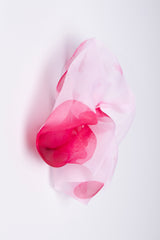 Mini Scrunchie In Fuchsia Petals Ice Dye