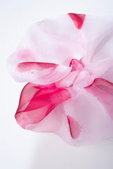 Mini Scrunchie In Fuchsia Petals Ice Dye