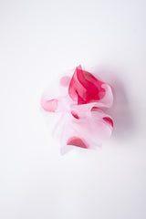 Mini Scrunchie In Fuchsia Petals Ice Dye