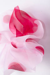 Mini Scrunchie In Fuchsia Petals Ice Dye