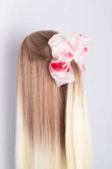 Mega Scrunchie In Fuchsia Petals Ice Dye