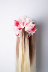 Mega Scrunchie In Fuchsia Petals Ice Dye