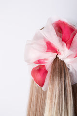 Mega Scrunchie In Fuchsia Petals Ice Dye