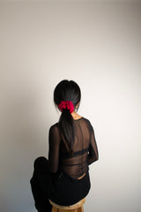 Micro Scrunchie In Fuchsia Purple Tie-Dye