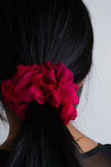 Micro Scrunchie In Fuchsia Purple Tie-Dye