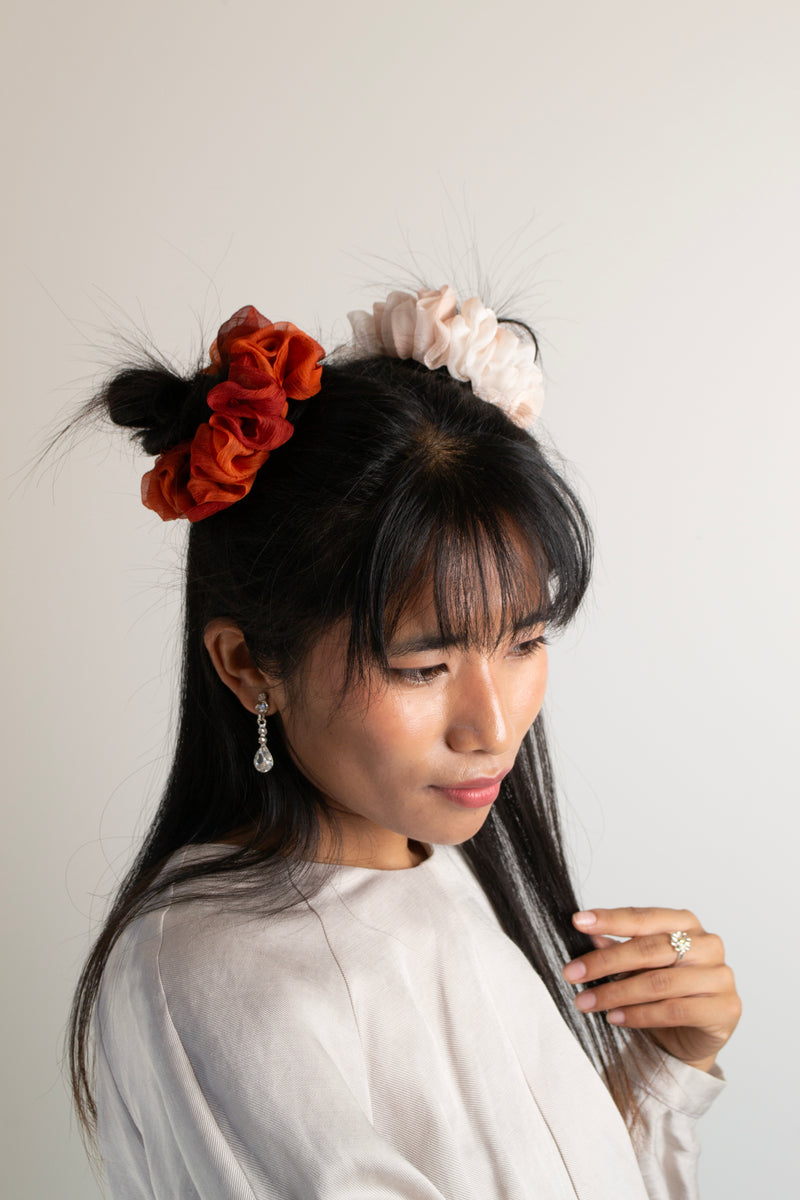 Micro Scrunchie In Terracotta Double Dye