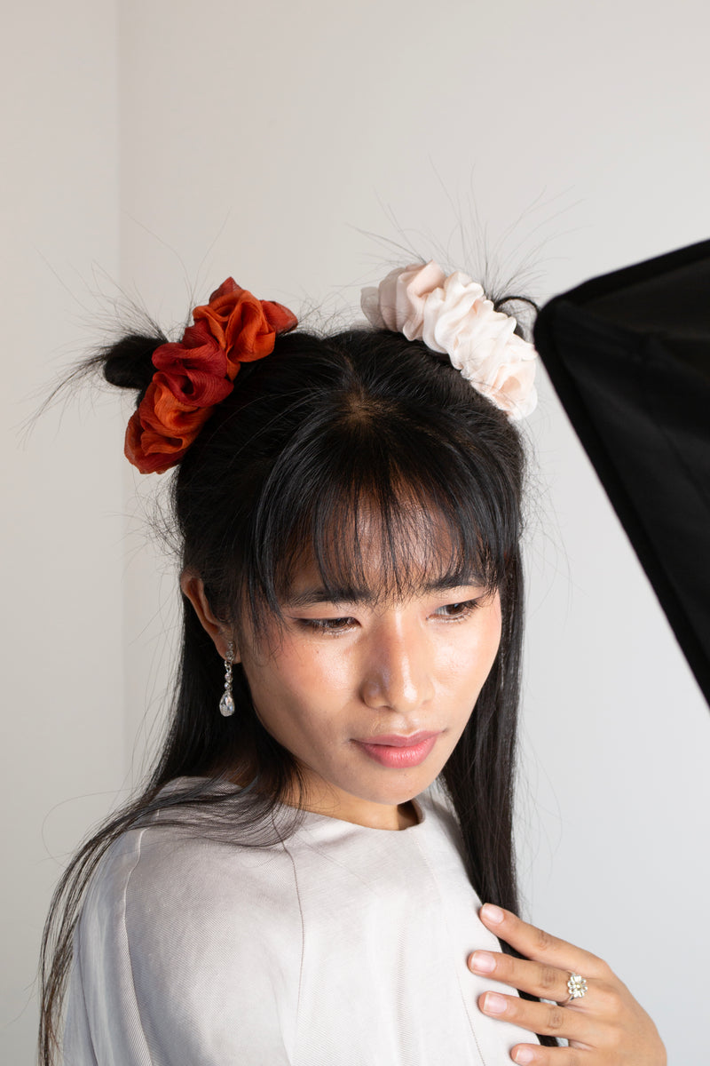 Micro Scrunchie In Terracotta Double Dye