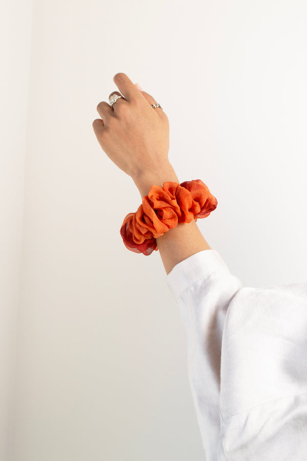 Micro Scrunchie In Terracotta Double Dye