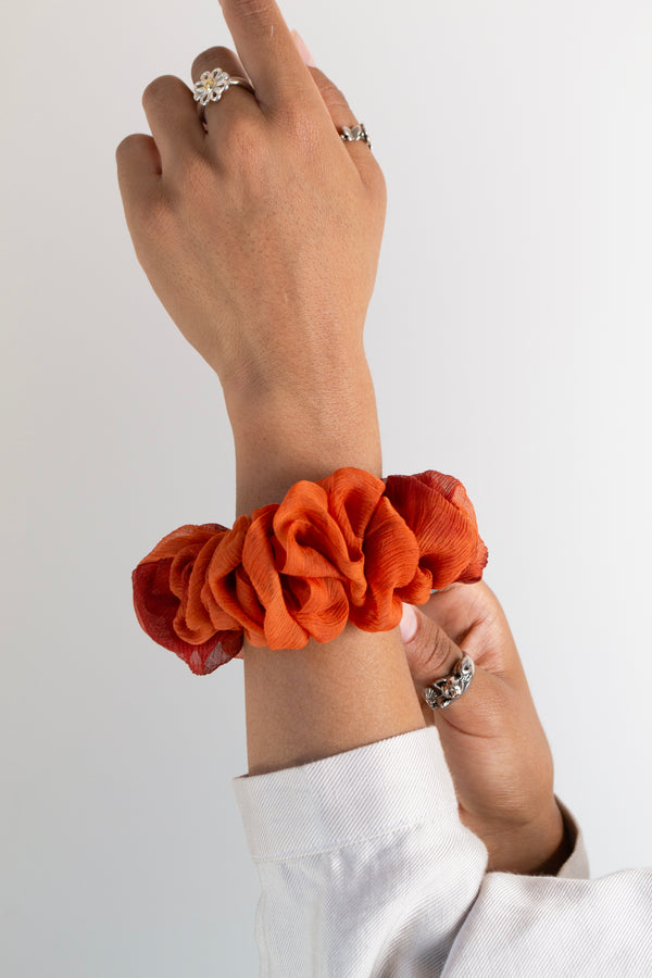 Micro Scrunchie In Terracotta Double Dye
