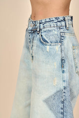 Bleach Cross Dye Minimum Fade Baggy Jeans