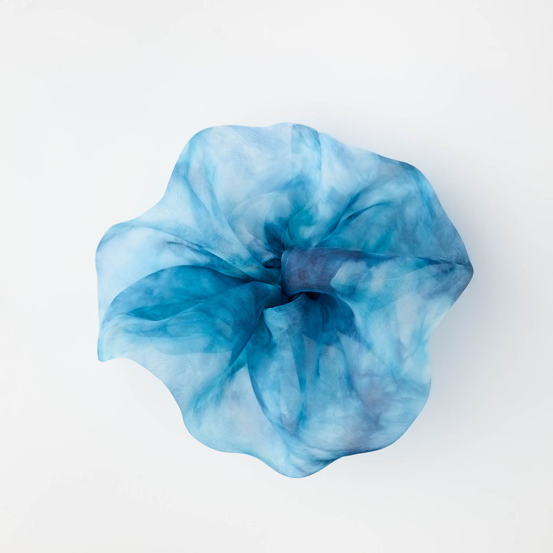 Mini Scrunchie In Ocean Tie-Dye