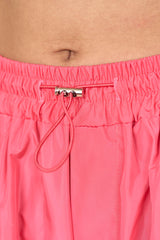 Nylon Gradient Dye Cargo Pants in Plum Fuchsia