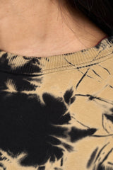 Cotton Black/Yellow Reverse Tie-Dye Sweatshirt