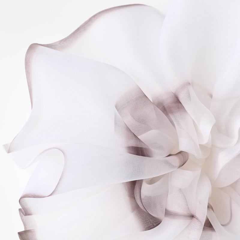 Mega Scrunchie In Black and White Feather Stroke Dye