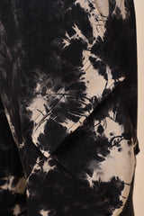 Cotton Black/Off-White Reverse Tie-Dye Wide Leg Pants