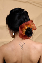 Mini Scrunchie In Bark's Resin Dip Dye