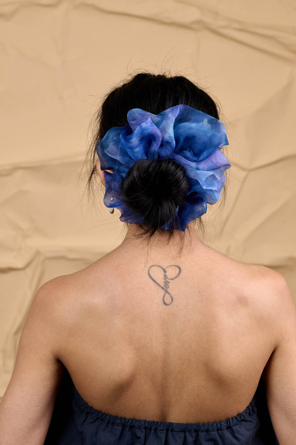 Mega Scrunchie In Hydrangea Tie-Dye