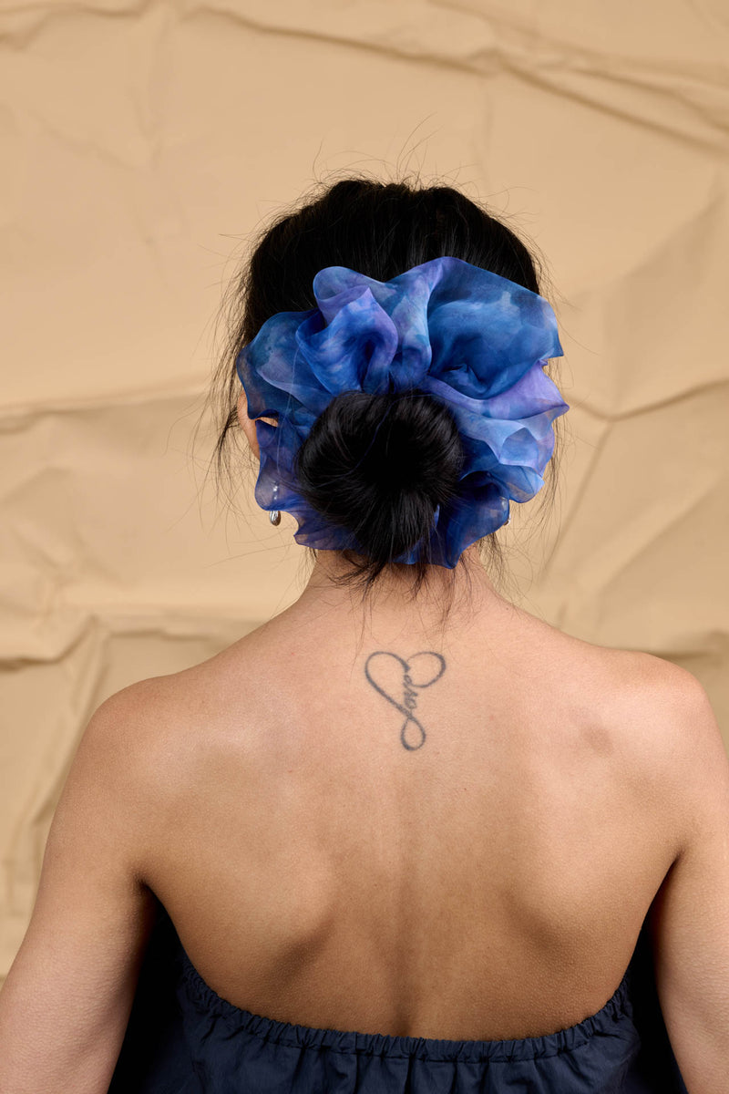 Mega Scrunchie In Hydrangea Tie-Dye