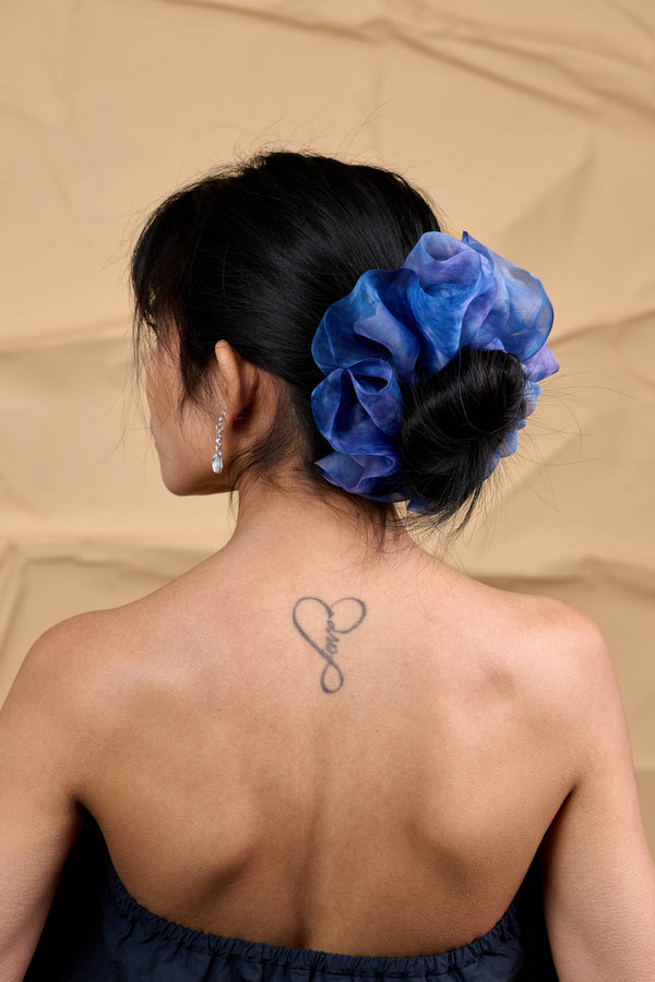 Mega Scrunchie In Hydrangea Tie-Dye