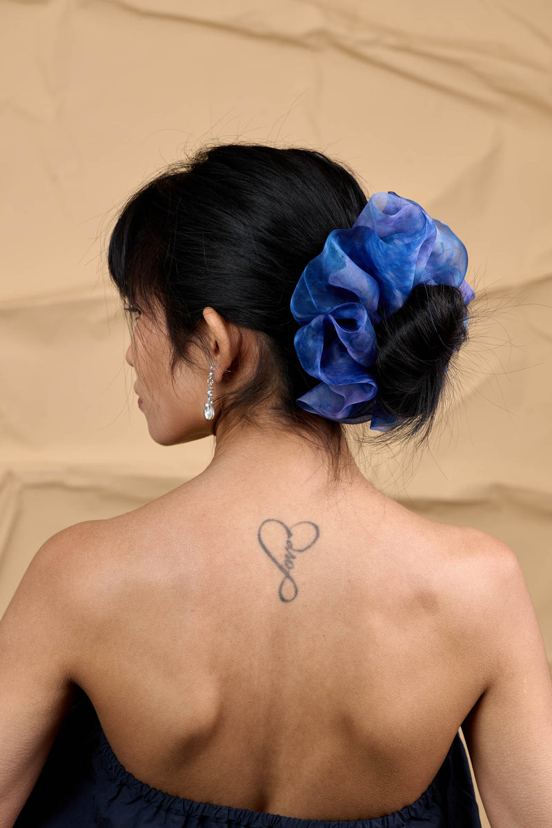 Mega Scrunchie In Hydrangea Tie-Dye