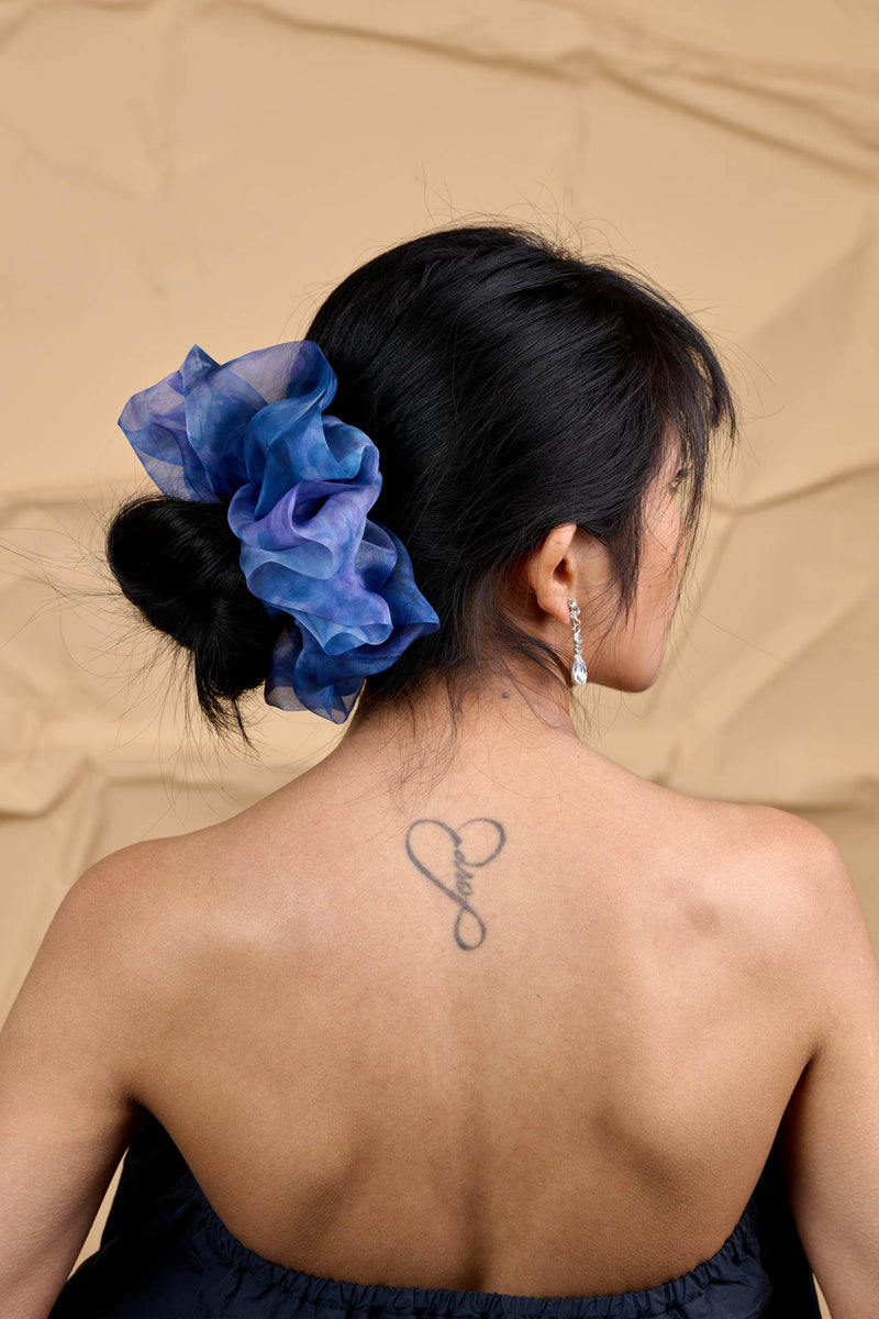 Mega Scrunchie In Hydrangea Tie-Dye