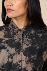 Cotton Black/Taupe Reverse Tie-Dye Shirt
