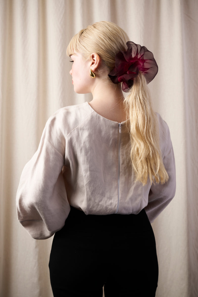 Mega Scrunchie In Blood Plum Tie-Dye