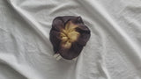 Mini Scrunchie Hand Dyed Silk Organza Brown/Gold Duo