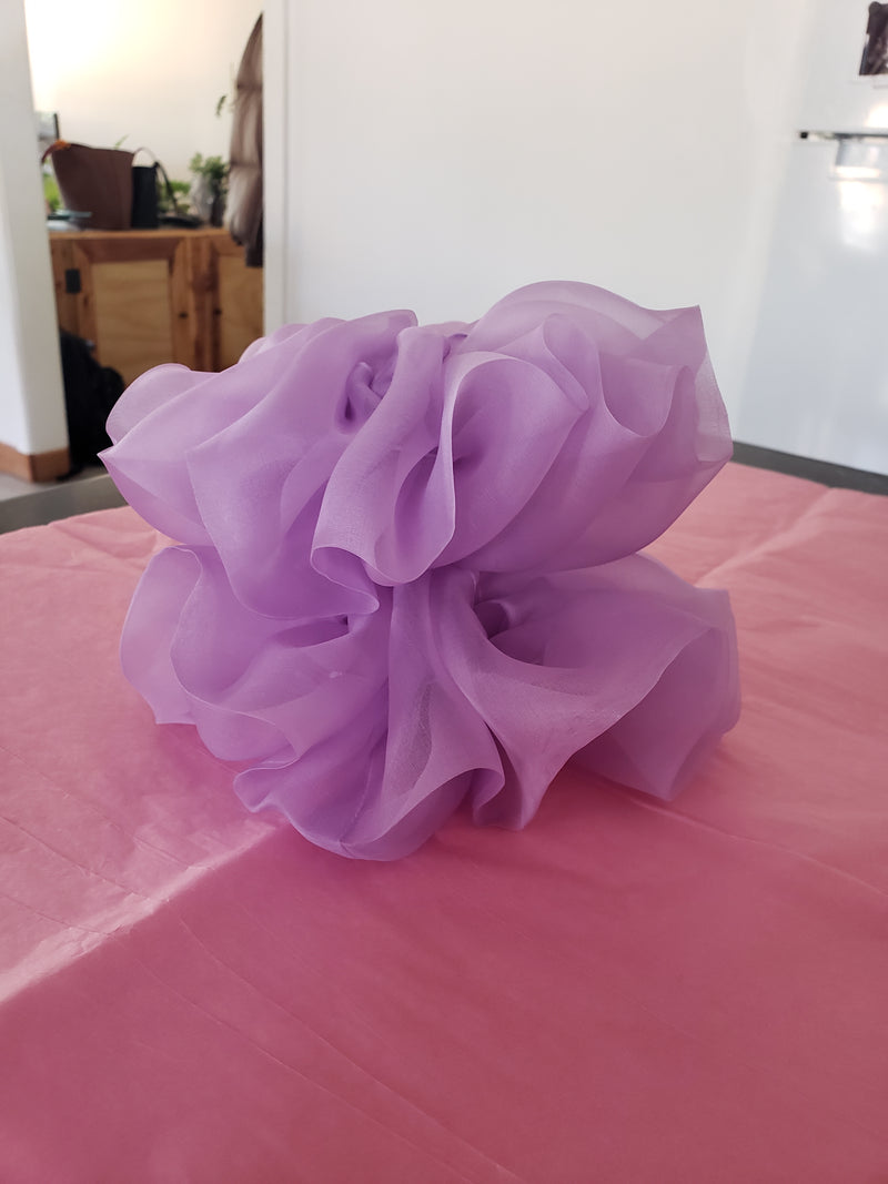 Mega Scrunchie in Lavender Silk Organza