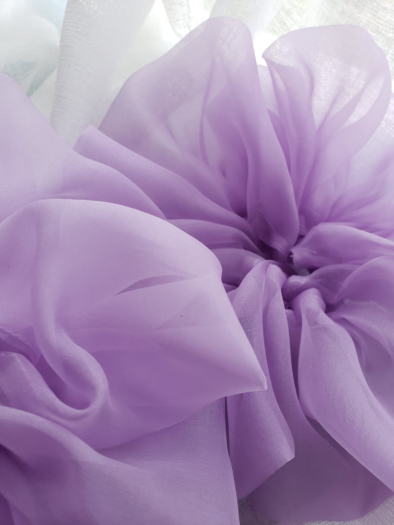 Mega Scrunchie in Lavender Silk Organza