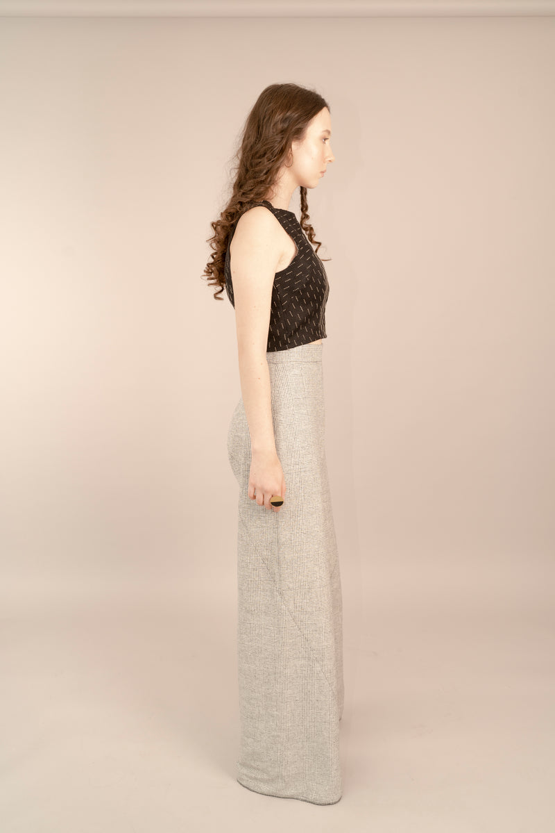 The Graphite Sleeveless Crop Top - Gliese 504