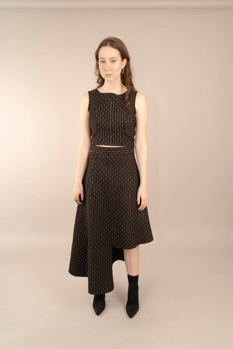 The Graphite Asymmetric Maxi Skirt - Gliese 504