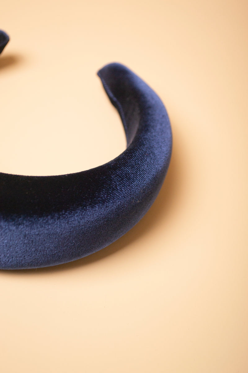 Padded Headband Night Blue Velvet - Mega - Gliese 504