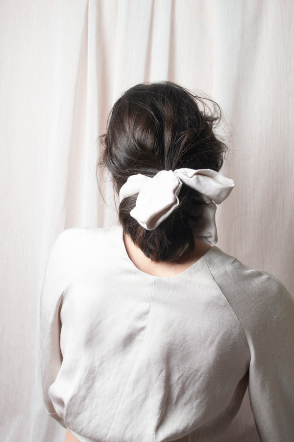 Floral Hair Tie - Structured Viscose Nude - Gliese 504