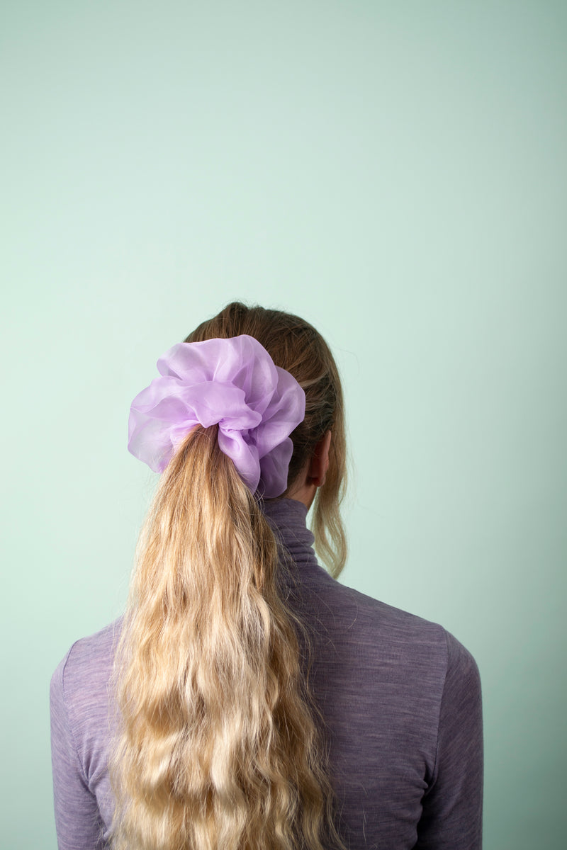 Mega Scrunchie in Lavender Silk Organza