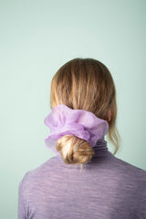 Mega Scrunchie in Lavender Silk Organza