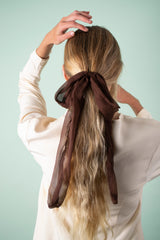 The Tired Bow - Dark Brown Silk