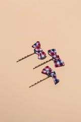 Rain Drops Mini Bow Hair Pins - Gliese 504