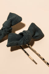 Rain Drops Mini Bow Hair Pins - Gliese 504