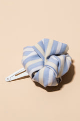 cotton flower striped  large hair clips