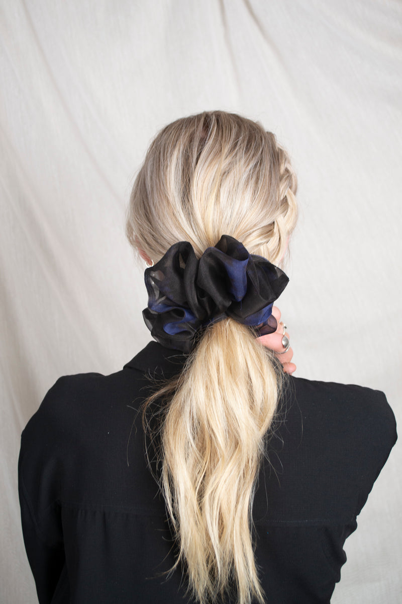 Mega Scrunchie in Tie Dye Silk Organza 