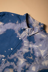 Upcycled Reverse Tie-Dye Denim Cotton Shirt