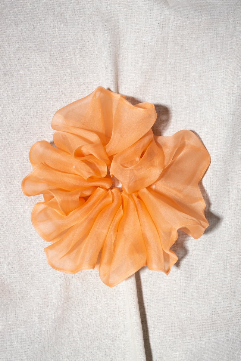 Close up of Oversized Silk Scrunchie